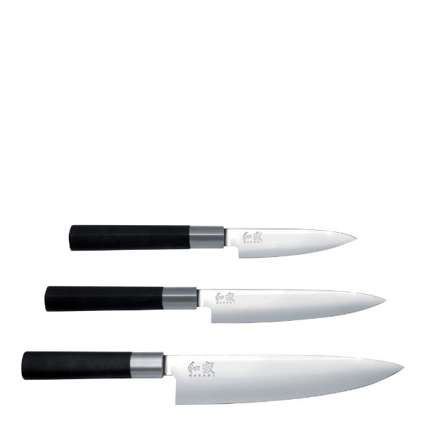 KAI Wasabi black knivsett 3 deler