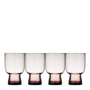 Lyngby Glas Sorrento vannglass 30 cl 4 stk pink