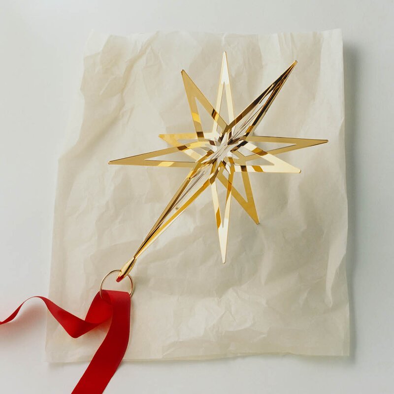 Georg Jensen Jul 2025 Lyra toppstjerne medium 22,5 cm gull