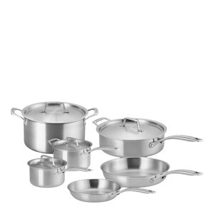 Le Creuset Essential 3-ply Stainless Steel grytesett 6 deler