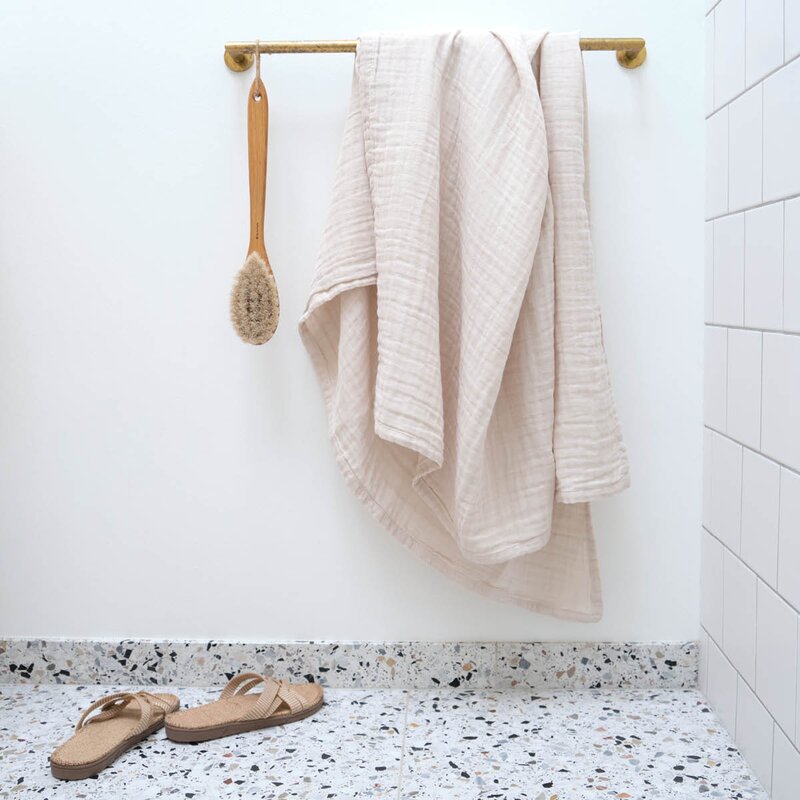 The Organic Company FINE badehåndkle 100x150 cm stone