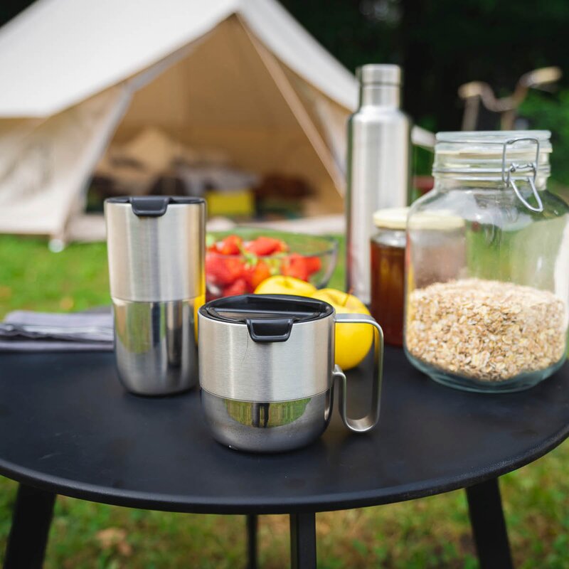 Klean Kanteen Rise kopp 41 cl med flipplokk børstet stål