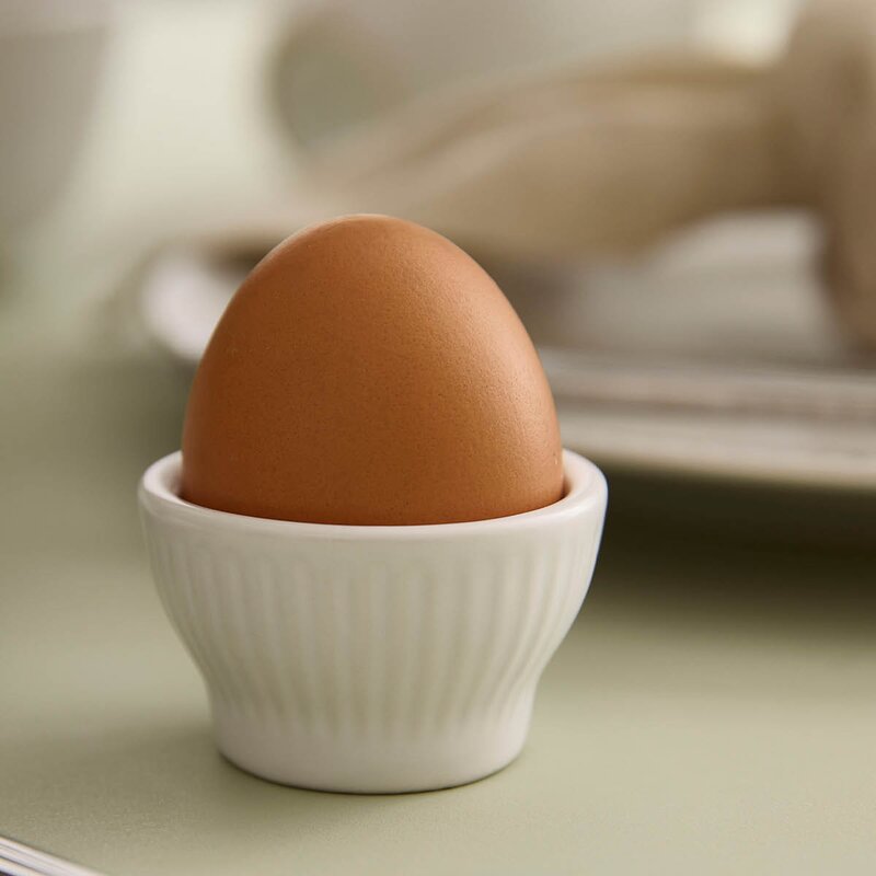 Aida Groovy stentøy eggeglass 4 stk gaveeske hvit