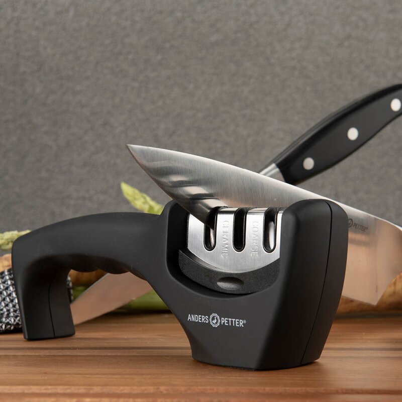 Anders Petter Classic knivsliper 21x7,5 cm svart/rustfritt stål