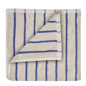 Blomus Arto håndhåndkle 100x50 cm beige/blå tynne striper