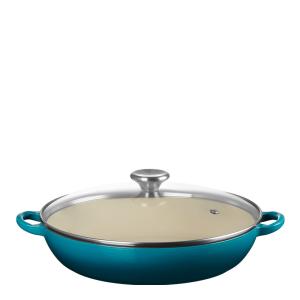Le Creuset Buffetgryte med glasslokk 3,5L/30 cm deep teal