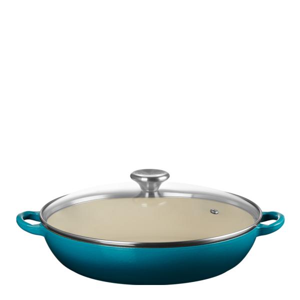 Le Creuset Buffetgryte med glasslokk 3,5L/30 cm deep teal