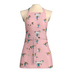 Arvidssons Textil Pippi med vänner barneforkle rosa
