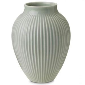 Knabstrup Keramik Vase riller 20 cm mintgrønn