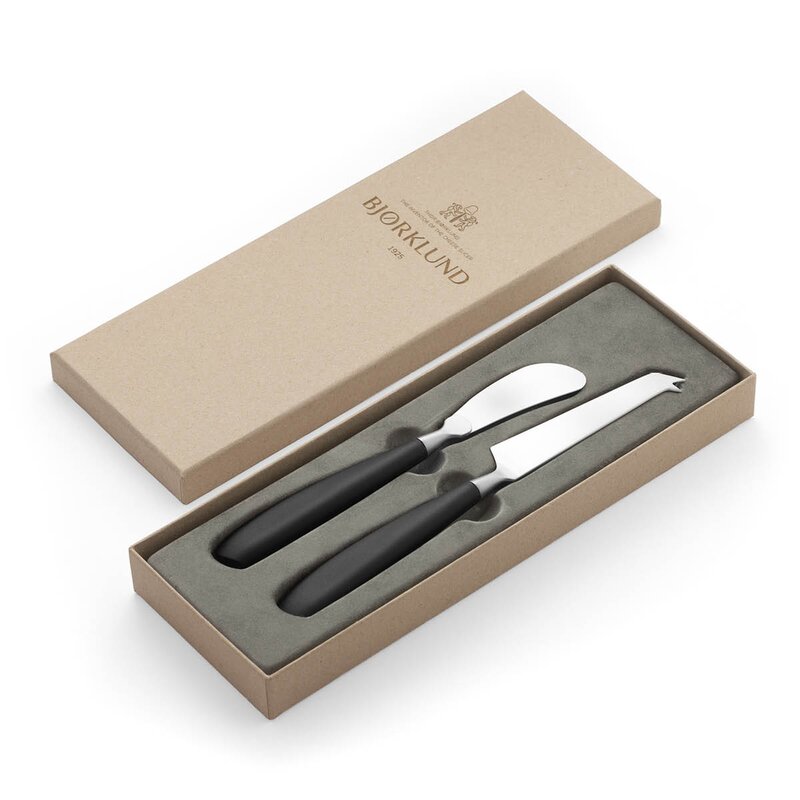 Bjørklund Knivsett med ost-og smørkniv 2 stk nylon