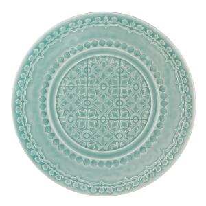 Bordallo Pinheiro Rua Nova tallerken flat 22 cm aqua