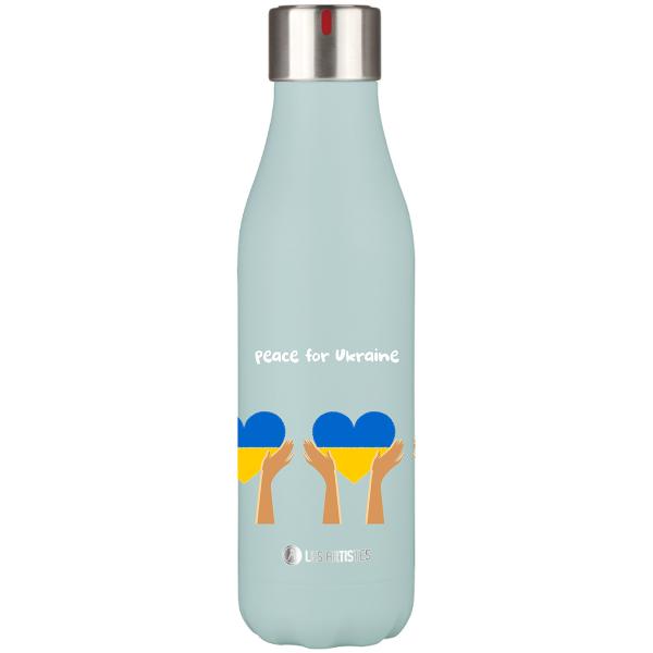 Les Artistes Bottle Up termoflaske 0,5L Peace for Ukraine isblå