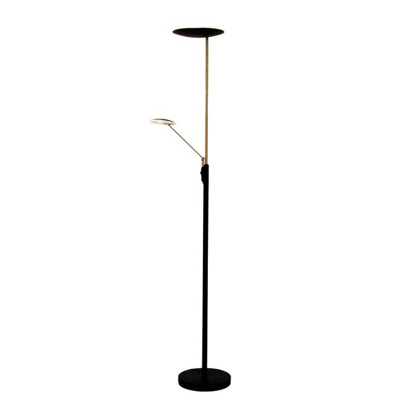 Aneta Lighting Cadiz uplight gulvlampe 186 cm svart/matt messing