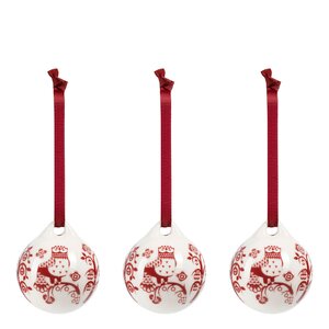 iittala Taika dekorasjon 5 cm 3 stk granatrød
