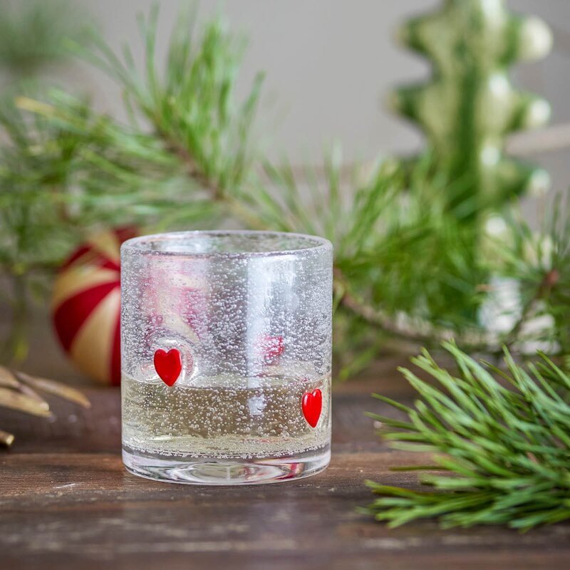 Bloomingville Debra vannglass 37 cl hjerte