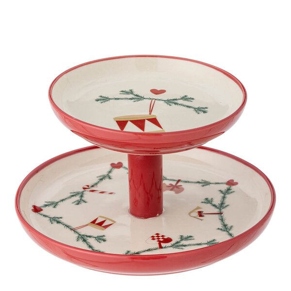 Bloomingville - Yule etasjefat 2 lag 22x13 cm julemotiv