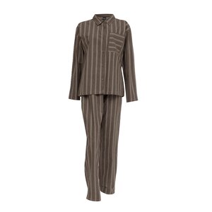 Høie Nova flanell pyjamas dame str L sjokoladebrun