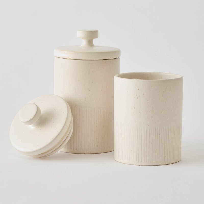 Tell Me More Palermo oppbevaringskrukke medium 20 cm krem