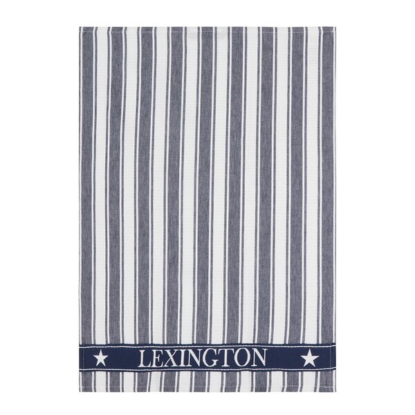 Lexington Icons kjøkkenhåndkle stripet vaffelstruktur 70x50 cm dress blå/hvit