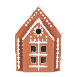 Kähler Gingerbread lyshus Kirke LED 8,5 brun