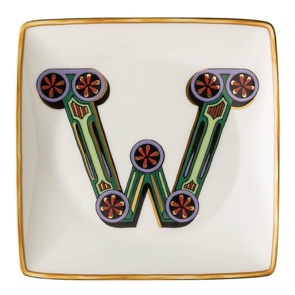 Versace Alphabet skål 12 cm kvadratisk W