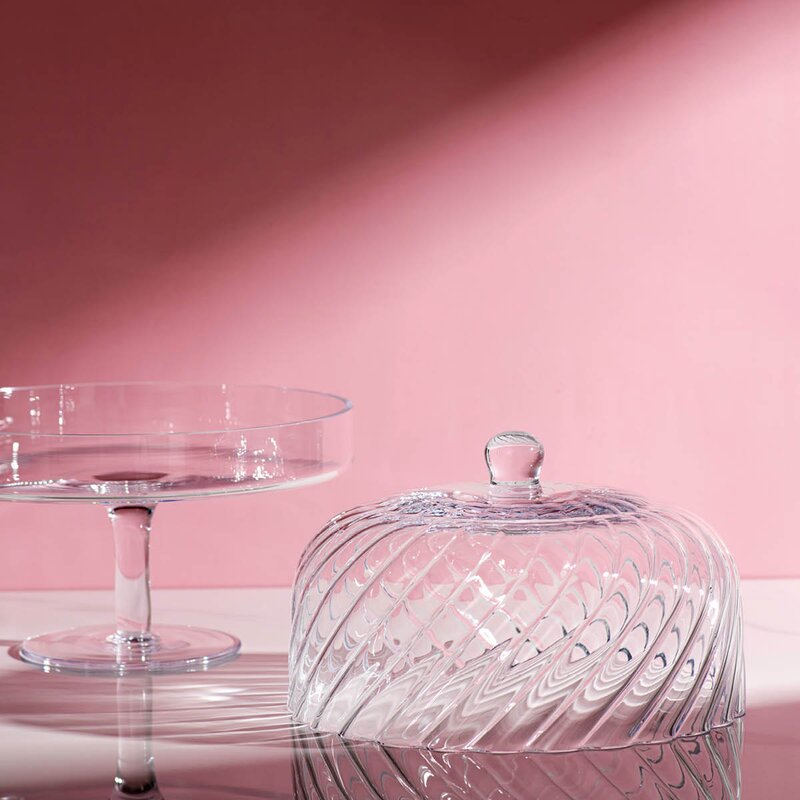 Stiernholm Classic kakefat 24 cm krystallglass