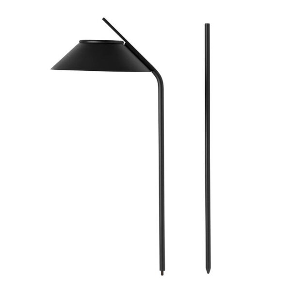 Stelton Nordic Vinkel solcellelampe med stativ svart