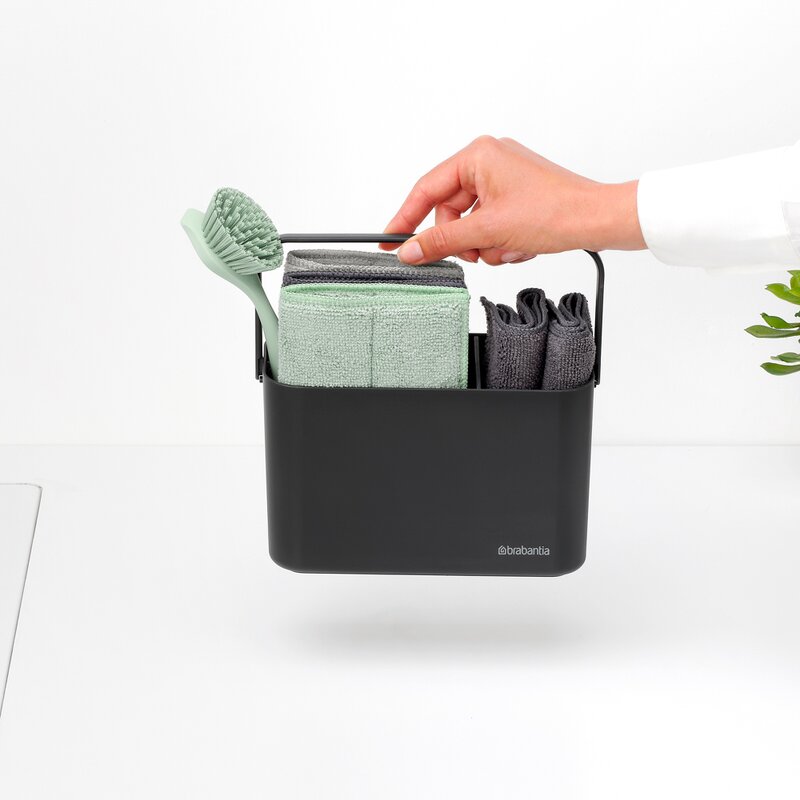 Brabantia Rengjøringssett 8 deler mørk grå/jade grønn