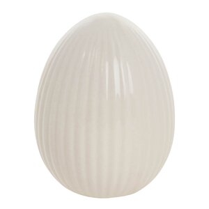 Lene Bjerre Delinne dekorasjon egg 7,7 cm offwhite