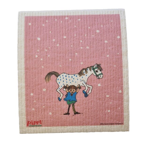 Arvidssons Textil Pippi med vänner oppvaskklut rosa