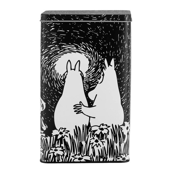 Muurla Mummi kaffeboks 12x8x20 cm Vennskap svart/hvit