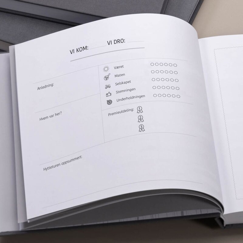 Pictureit Hyttebok 22x21,5x2,5 cm beige