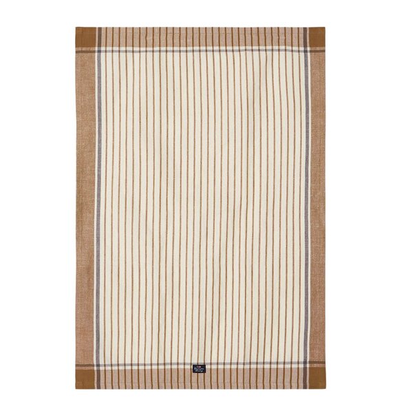 Lexington Stripet kjøkkenhåndkle 50x70 cm fudge/hvit
