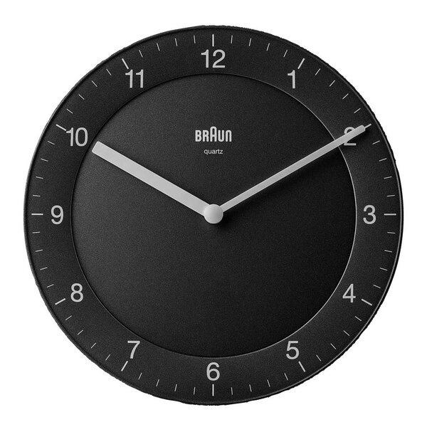 Braun Vegglokke analog 20 cm svart