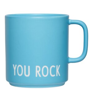 Design Letters Favourite kopp med hank YOU ROCK 25 cl swim cap blue