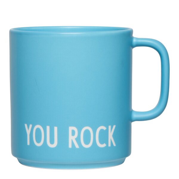 Design Letters Favourite kopp med hank YOU ROCK 25 cl swim cap blue