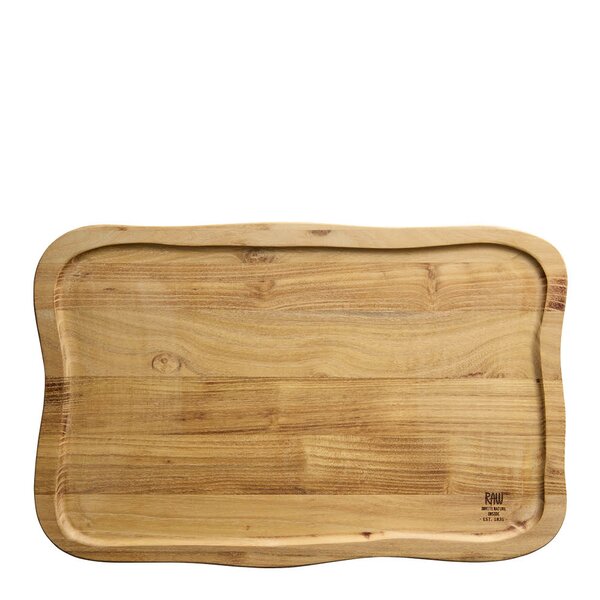 Aida RAW skjærebrett med saftrille 40x26 cm teak