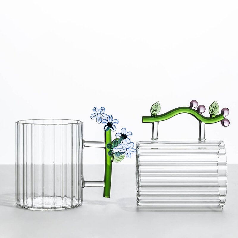 Ichendorf Milano Botanica optisk krus 45 cl blomst lyseblå