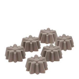 Blomsterbergs Muffinsform blomst for 6 muffins silikon latte