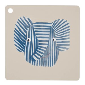 OYOY Erik Elefant bordbrikke 38 cm blue