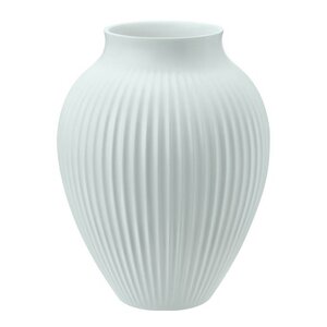 Knabstrup Keramik Ripple vase 20 cm Matt Isblå