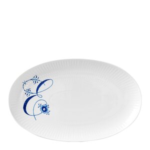 Royal Copenhagen Alfabet oval tallerken E 23 cm