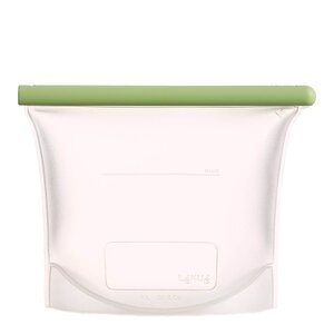 Lékué Gjenbrukbar silikonpose 1 L grønn