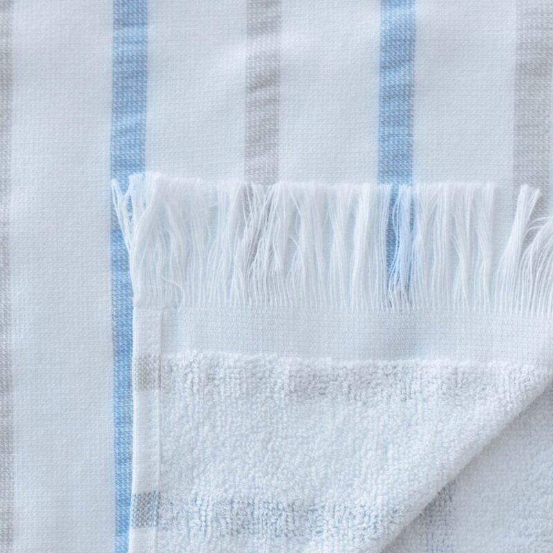 Home by Ilse Jacobsen Bath Collection hamam håndkle 80x180 cm powder blue stripes