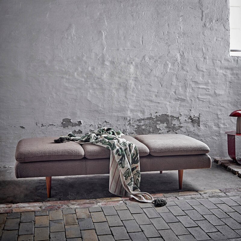 Bloomingville Birdliva pledd 160x130 cm flerfarget