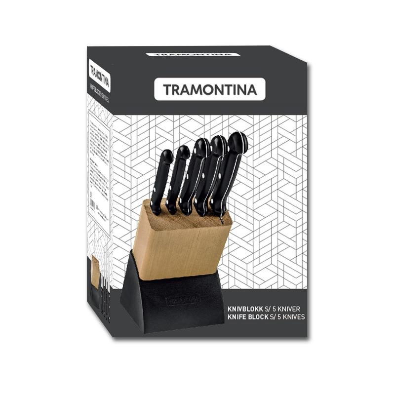 Tramontina Knivblokk med kniver natur stål