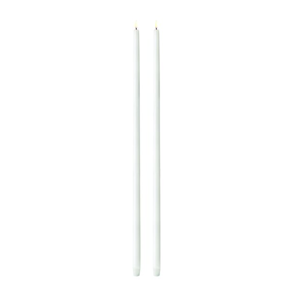 Uyuni Lighting Taper Candles Led kronelys 2,3x75 cm 2 stk hvit