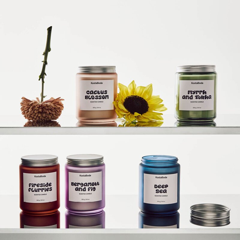 Kosta Boda Mind duftlys 13 cm Bergamott & Fig