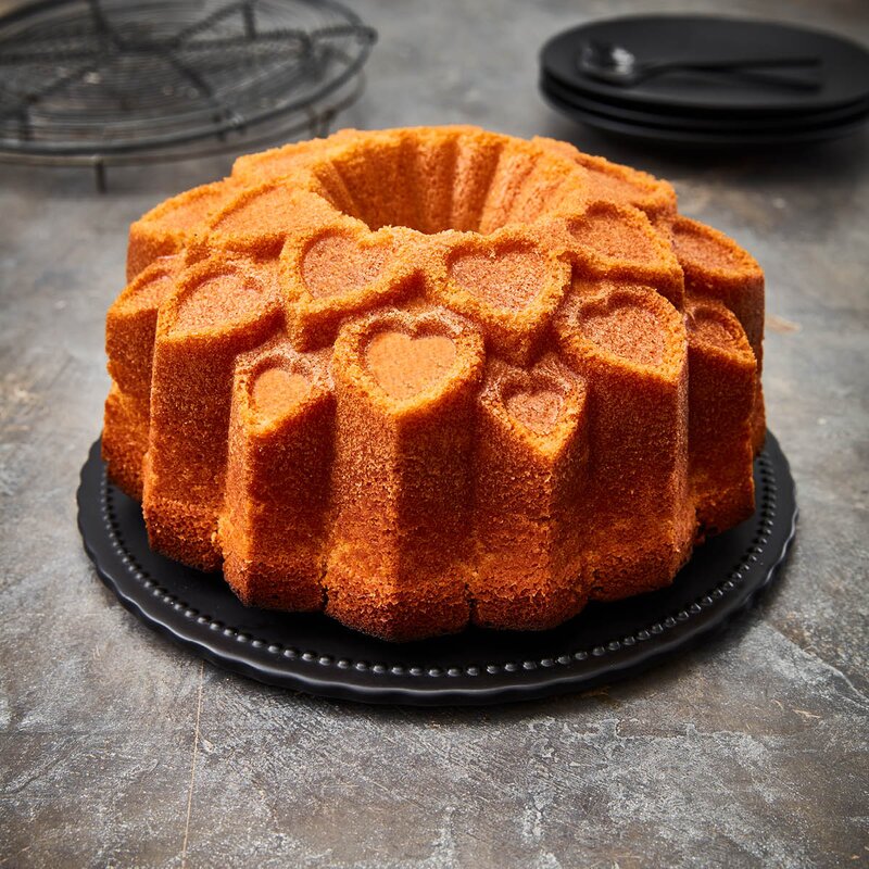 Birkmann Contoura bakeform love 29 cm sølv