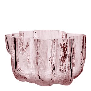 Kosta Boda Crackle lyslykt 5,8 cm rosa